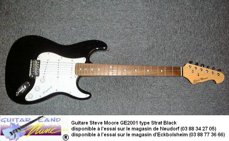 Guitare Steve Moore GE2001 type Strat Black